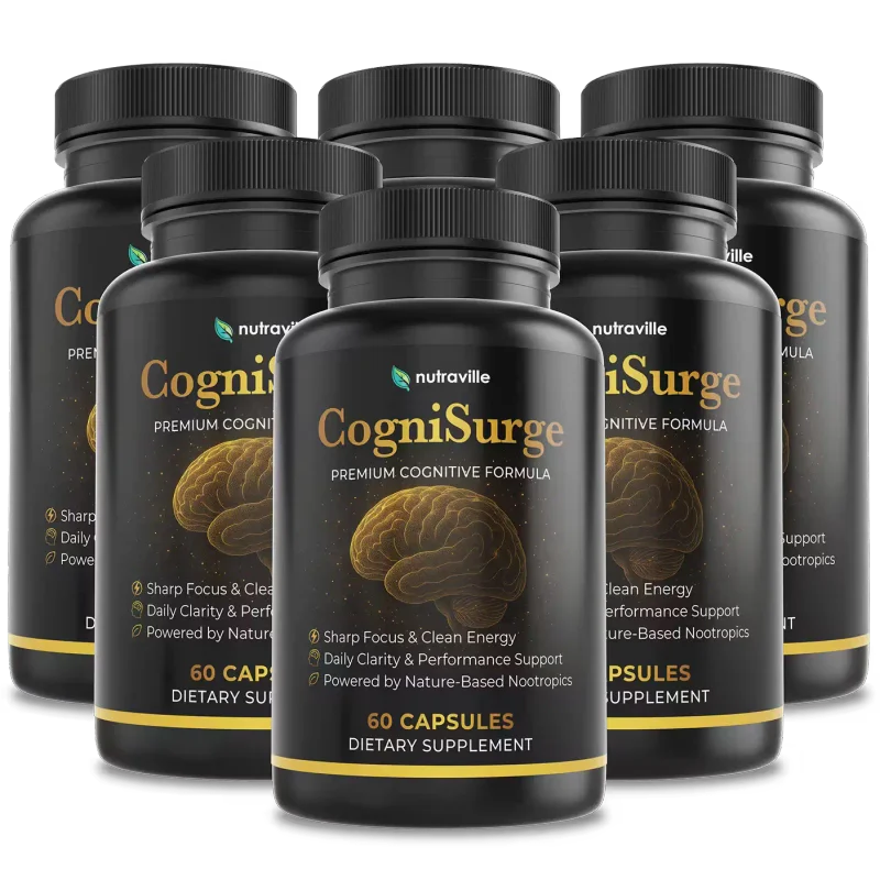 CogniSurge Cognitive Relief Supplement — 6 Bottle / 180 Day Pack