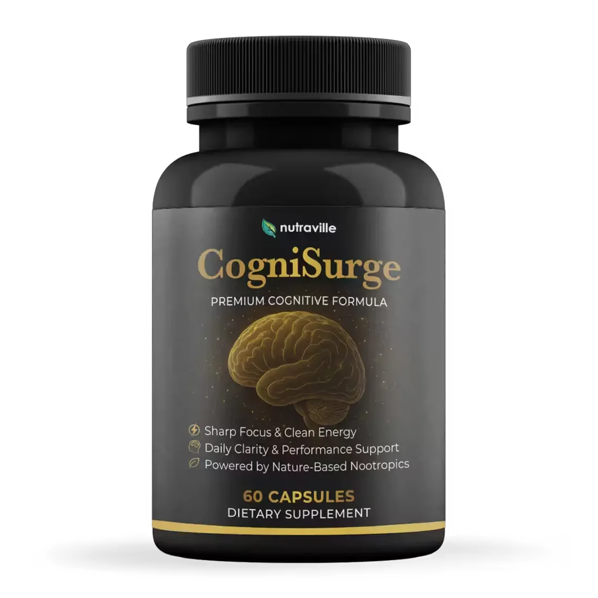 CogniSurge Cognitive Relief Supplement — Front Label